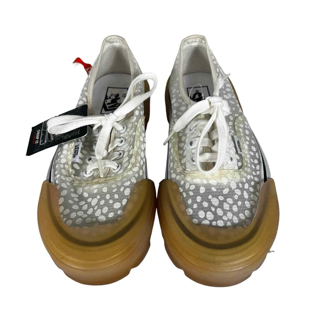 Vans Authentic Modular Mesh Polka Dot Gum Sole Sneakers White NWT Womens 7.5 - Picture 4 of 16